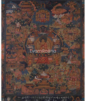 Shakyamuni Buddha Life Story Thangka