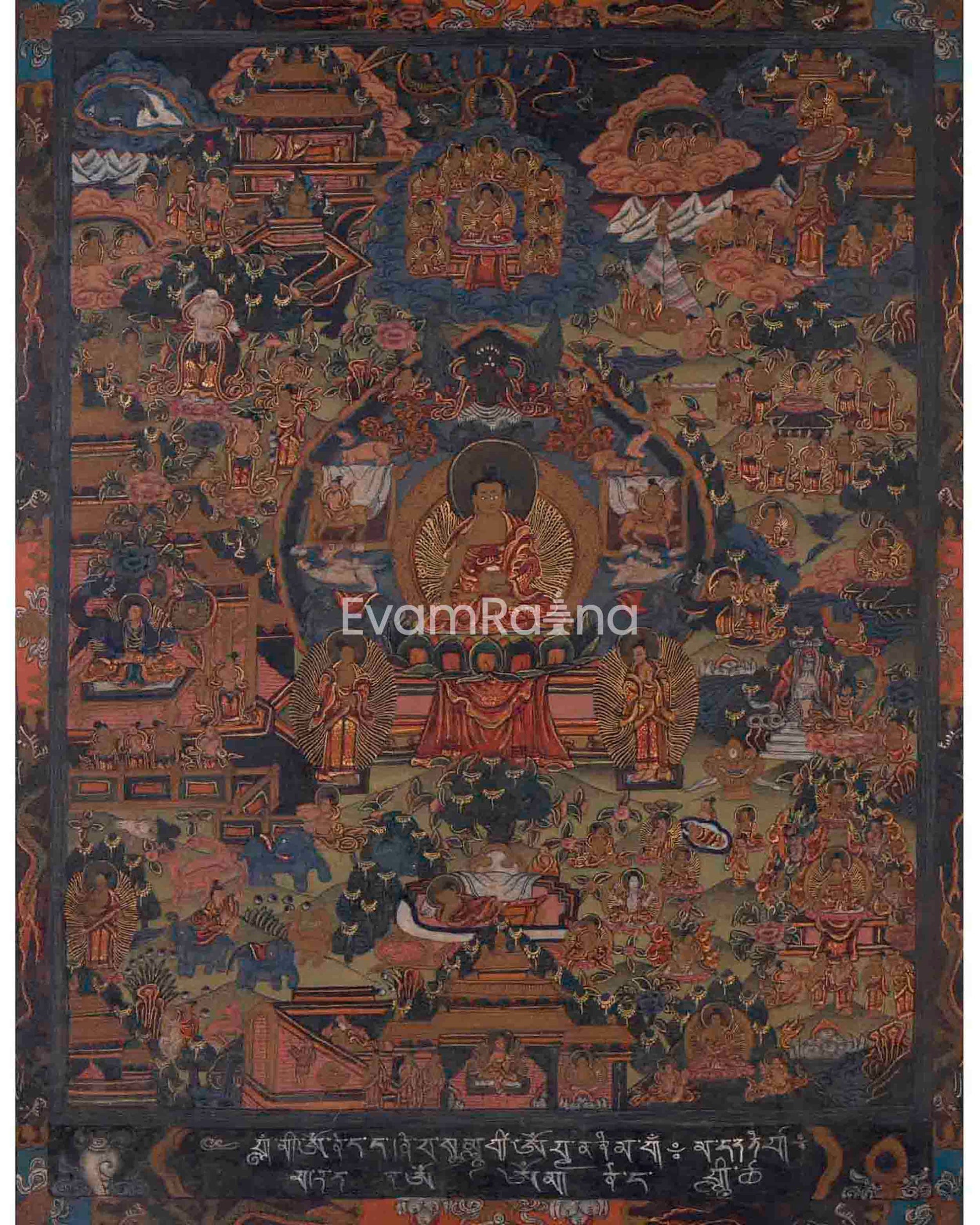 Shakyamuni Buddha Life Story Thangka