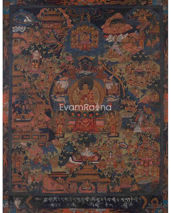 Shakyamuni Buddha Life Story Thangka