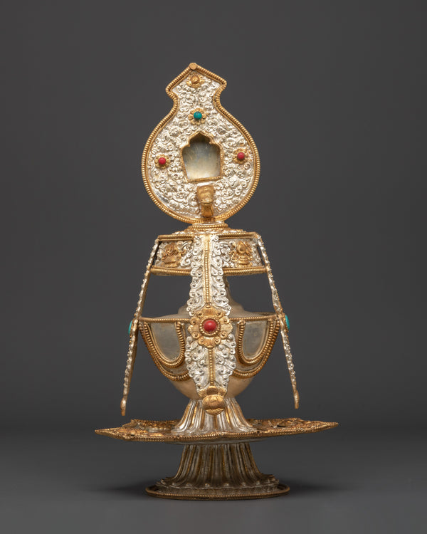 Sacred Spiritual Life Vase | Handcrafted Copper & Gold Plated Decor