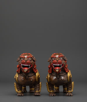 Buddhist Protector Lion Pair