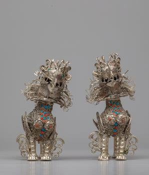 Copper Lion Statues