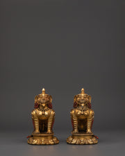 handcrafted-copper-lion-set