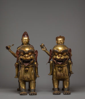 Handmade Lion Set Statue | Pair of Lion