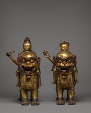 Handmade Lion Set Statue | Pair of Lion