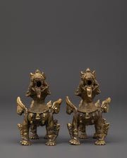 Buddhist Altar Lion Set 