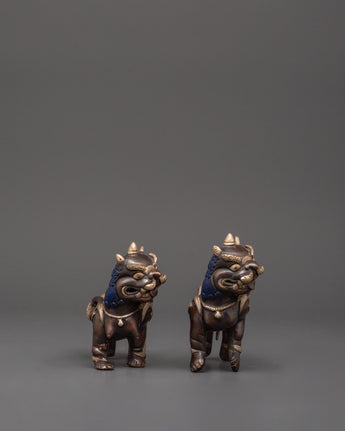 tibetan-snow-lion-statue-set