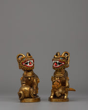 Ferocious Lion Statues
