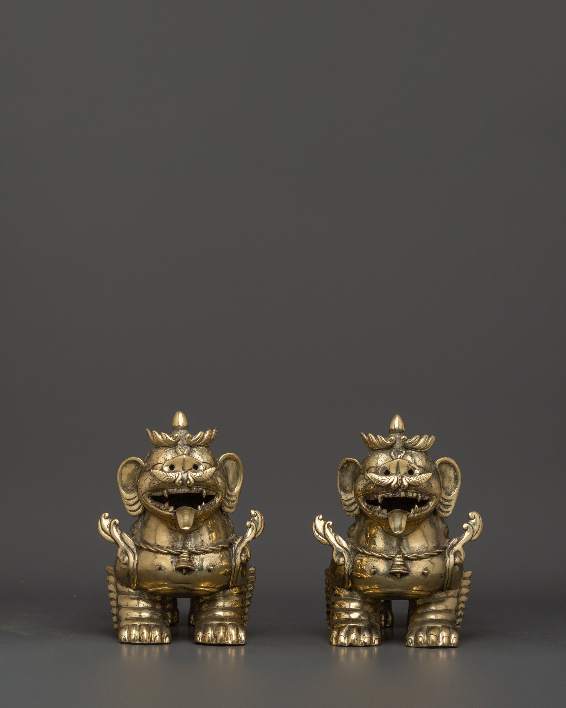 Handmade Tibetan Snow Lion Set