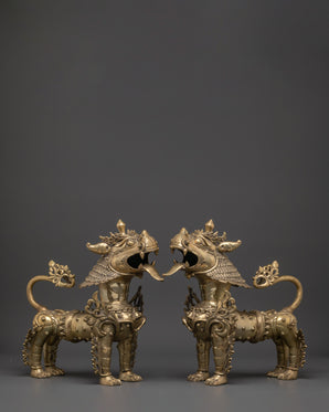 Handmade Lion set Decor