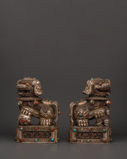 tibetan-lion-statue-set