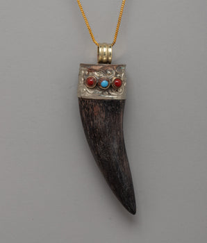 Ethical Goat Horn Pendant Necklace