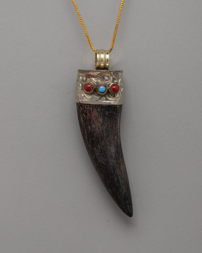 Ethical Goat Horn Pendant Necklace