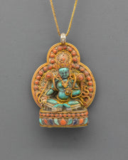 Buddhist Healing Ghau Box Pendant | Spiritual Protection Jewelry