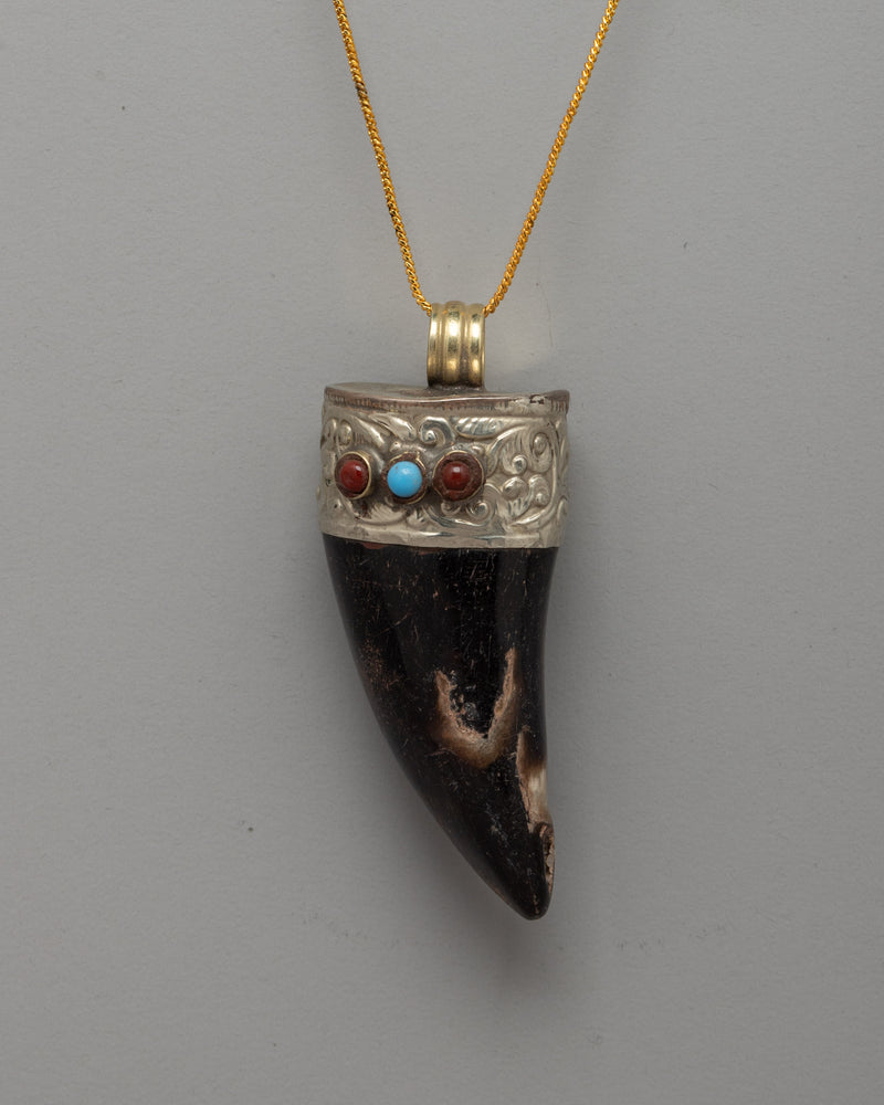 Tibetan Goat Horn Amulet Locket