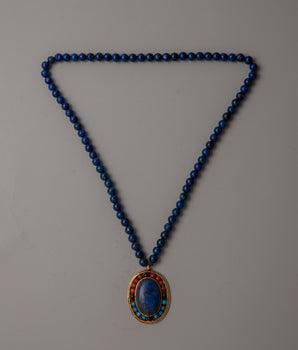  Lapis Lazuli Bead Necklace