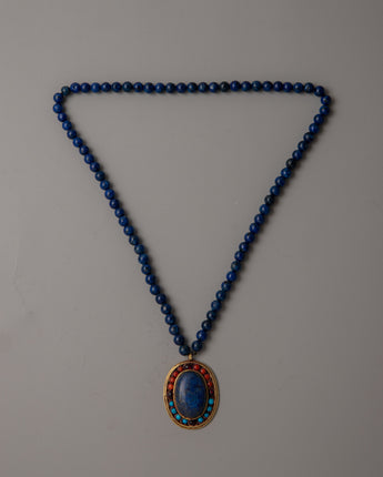  Lapis Lazuli Bead Necklace