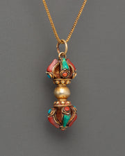Gold Plated Vajra Dorje Locket | A Sacred Symbol of Power and Protection