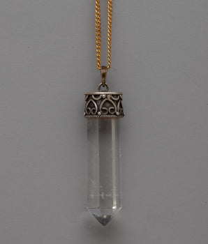 Healing Crystal Silver Pendant | Sterling Silver Jewelry with Crystal Stone