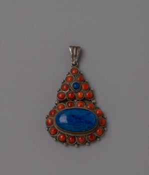 Silver Sterling Pendant | Boho Chic Artisan Pendant Unique Gemstone Jewelry Piece