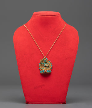 Manjushri Gold Plated Locket | Buddhist Wisdom Deity