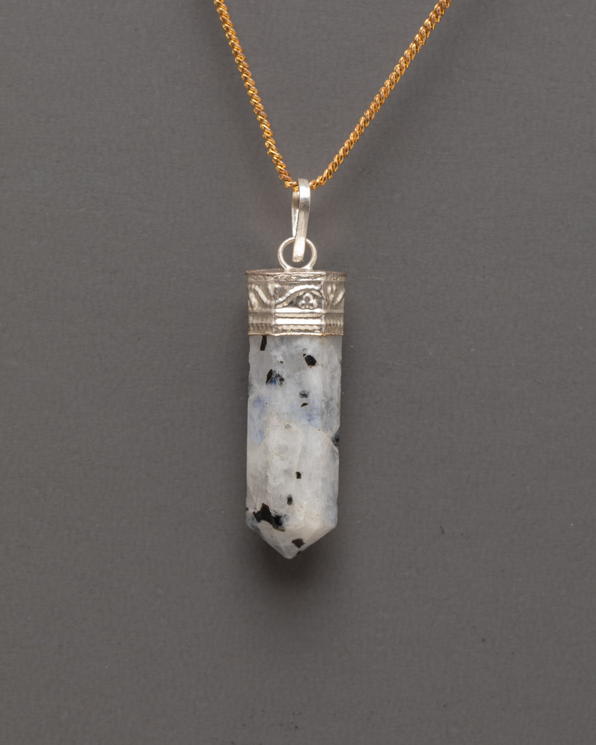 Rainbow Moonstone Pendant | Natural Gemstone Jewelry