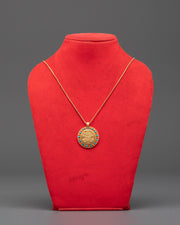 Parasol Locket with Turquoise and Coral