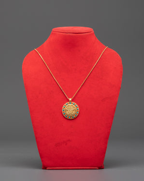 Parasol Locket with Turquoise and Coral