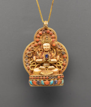 Handmade Bodhisattva Chenrezig Locket