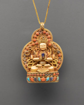 Handmade Bodhisattva Chenrezig Locket
