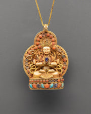 Handmade Bodhisattva Chenrezig Locket