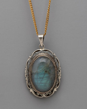 Labradorite Stone Locket