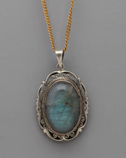 Labradorite Stone Locket