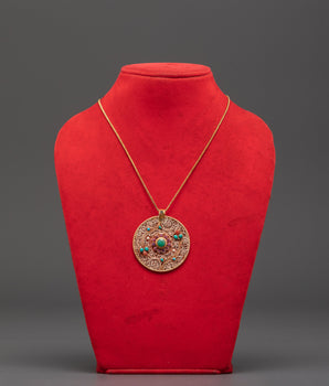 Flower Locket of Panna | Pendant for Spiritual Clarity and Protection