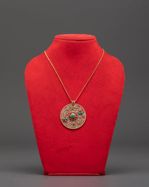 Flower Locket of Panna | Pendant for Spiritual Clarity and Protection