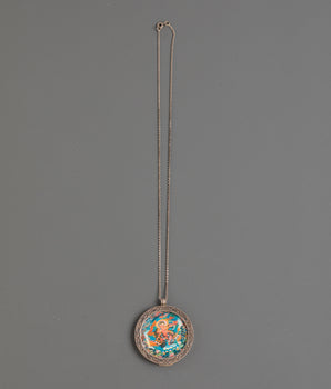 Thangka Print Kurukulla Pendant | Spiritual Jewelry with Sacred Artwork