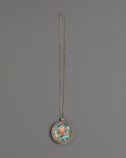 Thangka Print Kurukulla Pendant | Spiritual Jewelry with Sacred Artwork