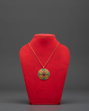 Gold Plated Locket With Ruby