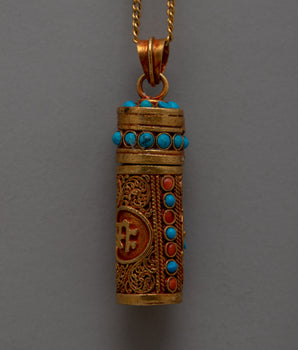 Copper Storage Pendant | Symbolic Locket for Carrying Personal Tokens