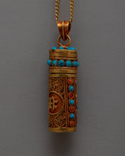 Copper Storage Pendant | Symbolic Locket for Carrying Personal Tokens