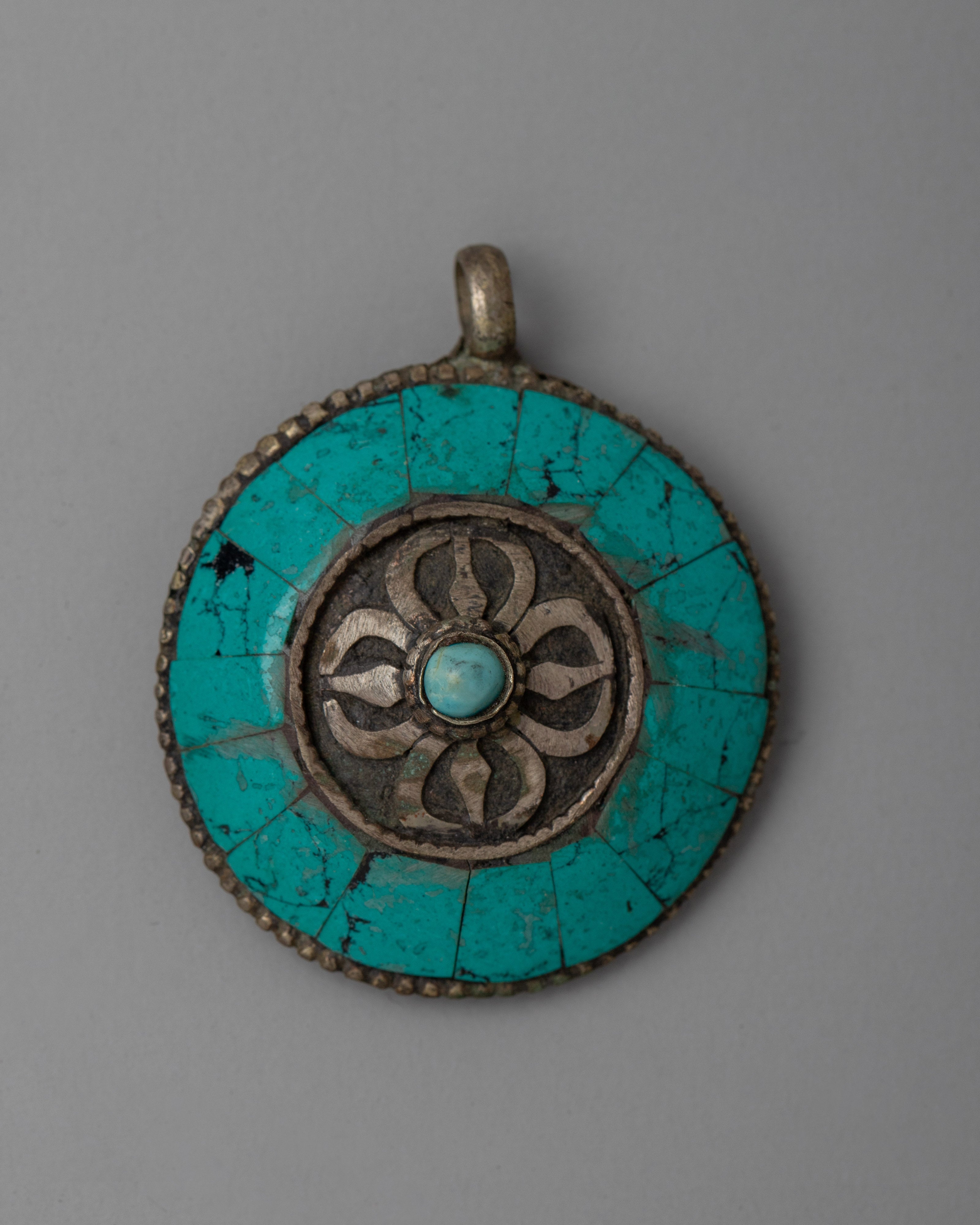 Turquoise Stone Locket | Classic Gemstone Pendant