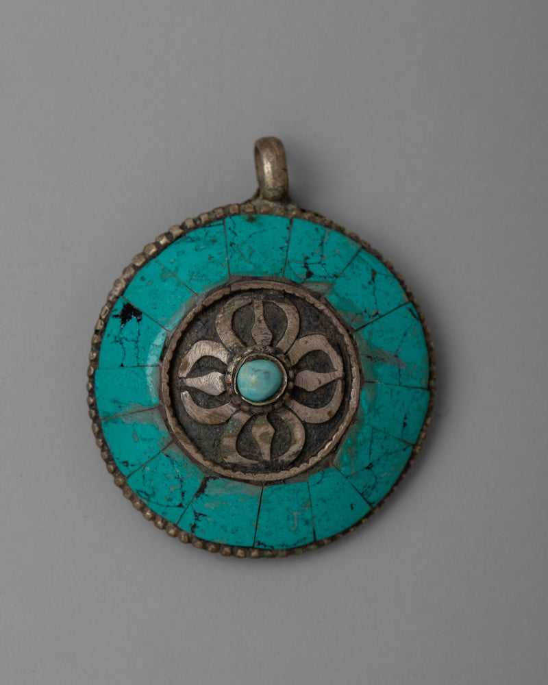 Turquoise Stone Locket | Classic Gemstone Pendant