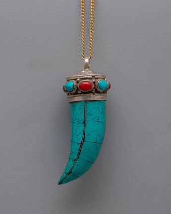 Tibetan Horn Pendant