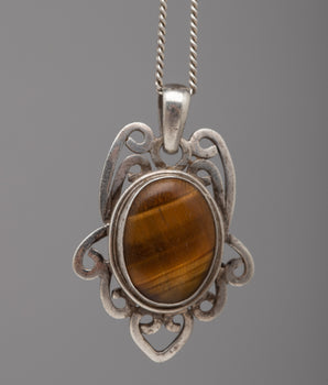 Tiger Eye Stone Locket