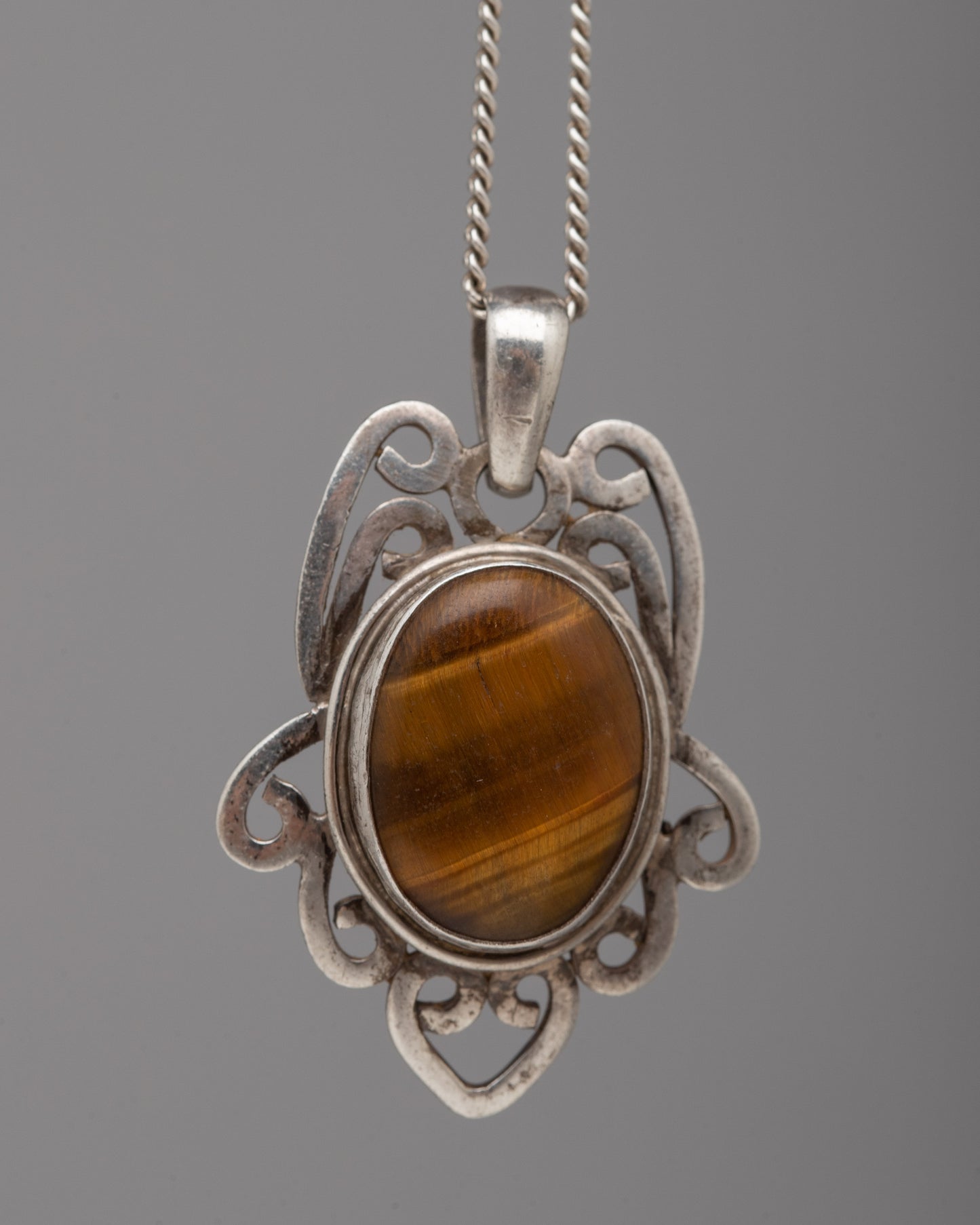 Tiger Eye Stone Locket