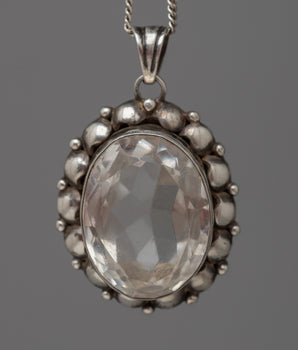 Faceted Crystal Stone Locket