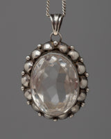 Faceted Crystal Stone Locket