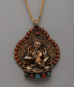 Copper Pendant Featuring Semi-Precious Stones
