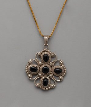 Sterling Silver Flower Design Pendant