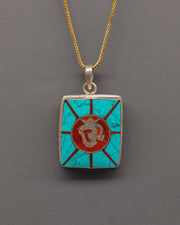 Buddhist Om Symbol Pendant | Sterling Silver Jewelry